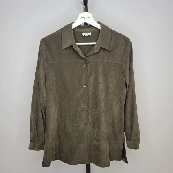 Cleo Suede  Look Shacket - Picture 1 of 5